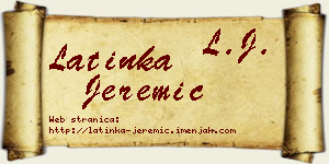 Latinka Jeremić vizit kartica